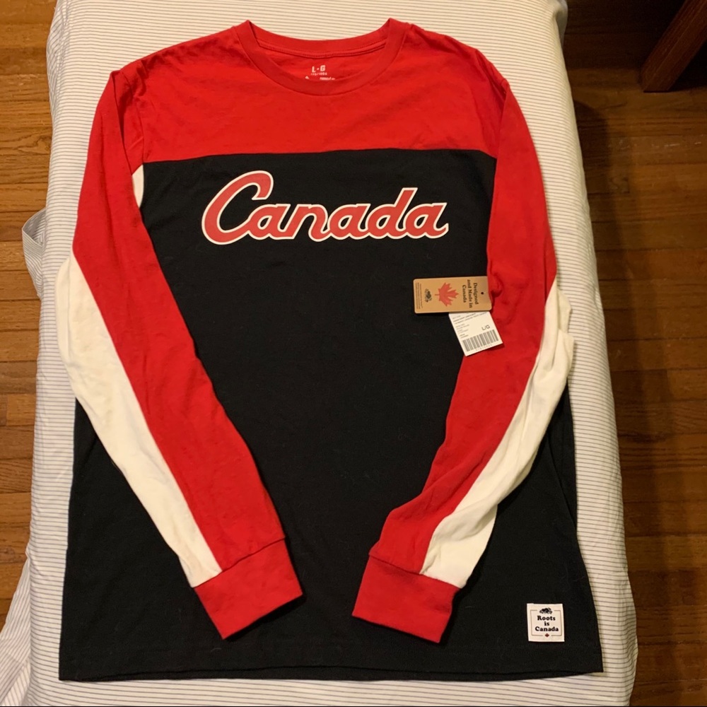 Roots NWT Canada Men’s Long Sleeve T-Shirt, Large